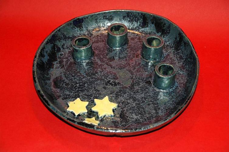 Adventsteller mit Kerzenhalter